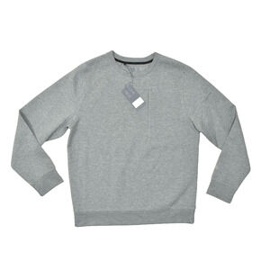 VRST Men's Athletic Crew Neck Sweatshirt Mid-Grey Heather Size M Polyester NEW